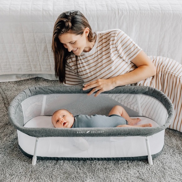 Baby Delight Gray Portable Bassinet - Picture 2 of 3